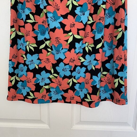 Meg Allen Large 12/14 Multi Color Floral Print Straight Skirt - Picture 6 of 8